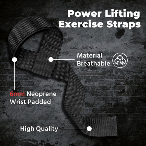 Lifting Straps, Weightlifting Straps, Deadlift Straps with Padded Neoprene for Power Lifting, Bodybuilding, Gym Workout, Strength Training & Fitness Workout, Resistance