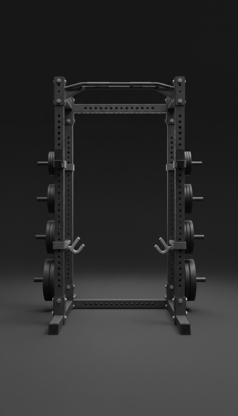 Heavy-Duty Squat Rack With Bolt-Down Base