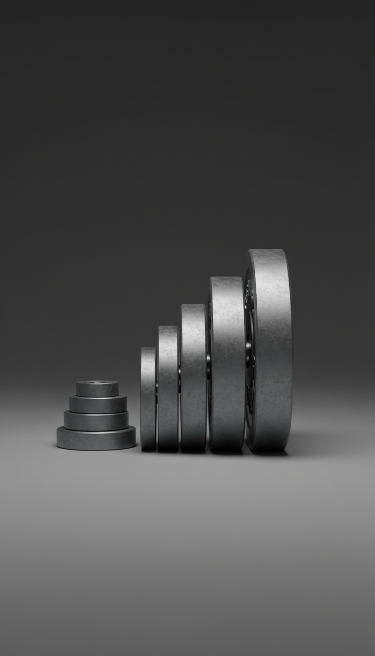 Industrial Steel Weight Plates Set With Matte Finish