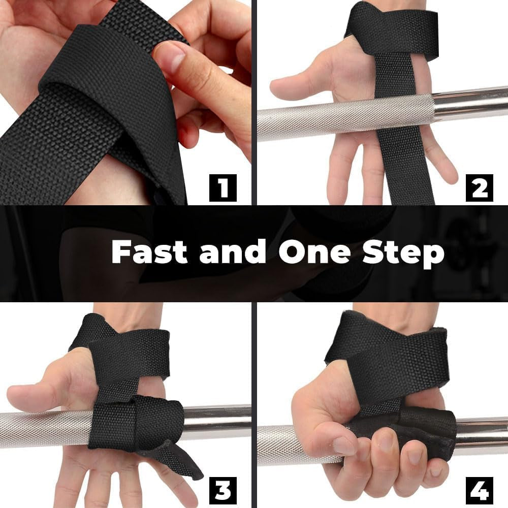 Lifting Straps, Weightlifting Straps, Deadlift Straps with Padded Neoprene for Power Lifting, Bodybuilding, Gym Workout, Strength Training & Fitness Workout, Resistance
